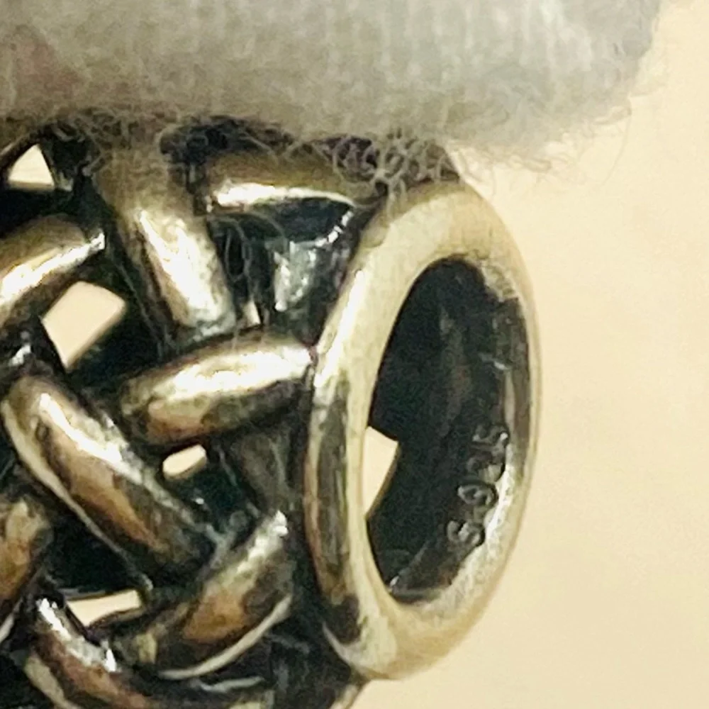 EUC Pandora 790973 Sterling Silver Forever Entwined Openworks Charm - Picture 9 of 10